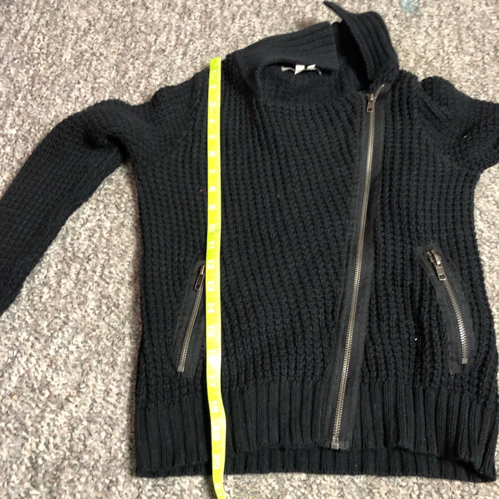 BCBGeneration Black Knit Sweater with Zipper Side Size Small - Picture 13 of 14